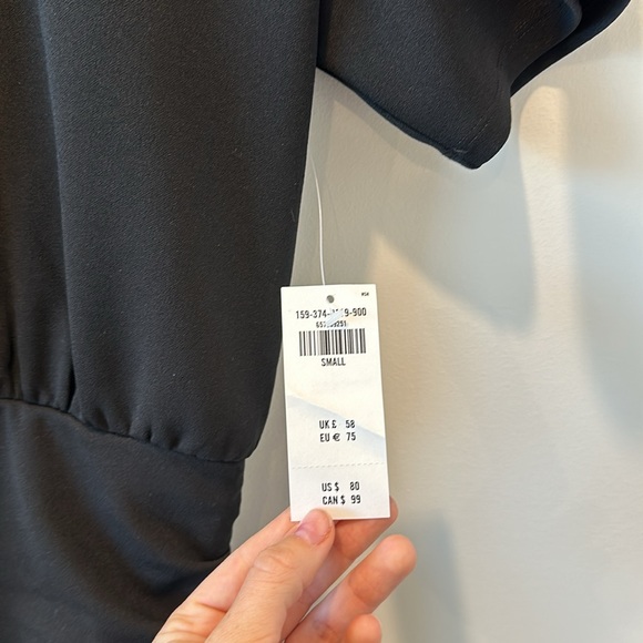 Abercrombie & Fitch Ruched Knit Mini Dress Crew Short Sleeve Tee Bodycon Small - Picture 6 of 16